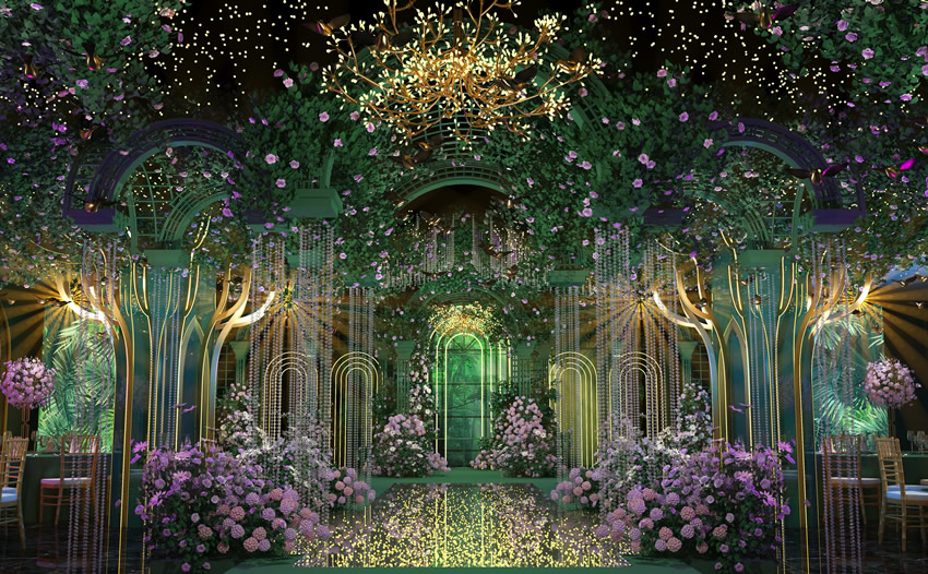 美姑奇妙森林婚礼堂效果展示